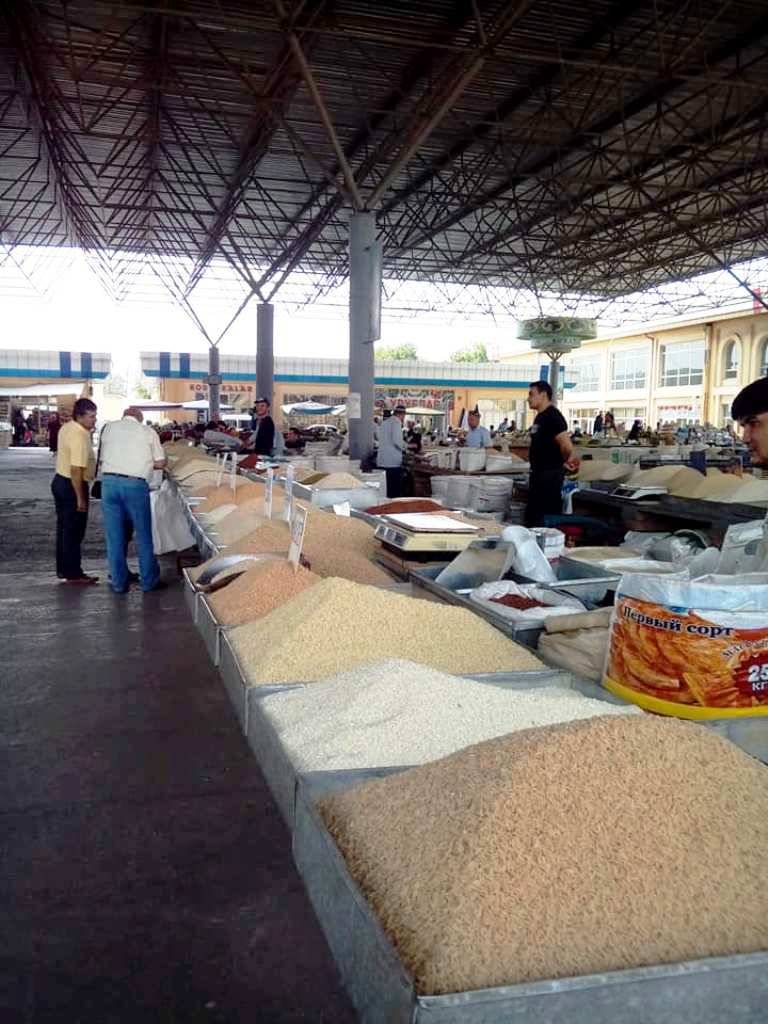 Обилие и разнообразие риса на Ферганском базаре, 2018 год