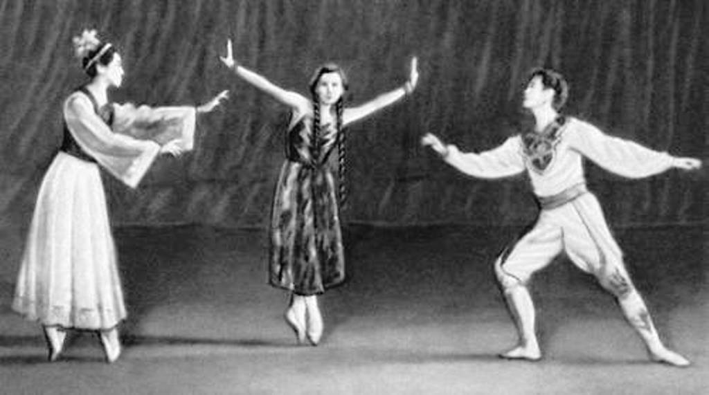 Сцена из балета «Чолпон» М. Р. Раухвергера. 1957.