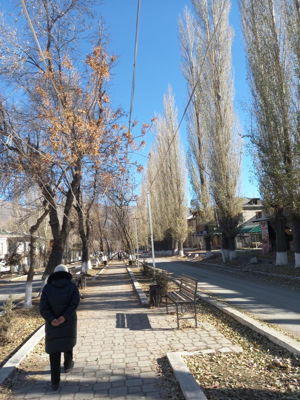 Хайдаркан. Бывшая улица им. Крупской, ныне улица Кыргызстан. Ноябрь 2021 года 